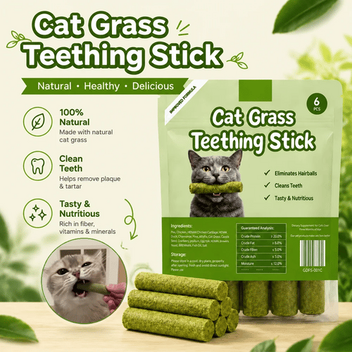 PurrTwig® Cat Grass Chew Sticks for Cats（upsell-yjc）