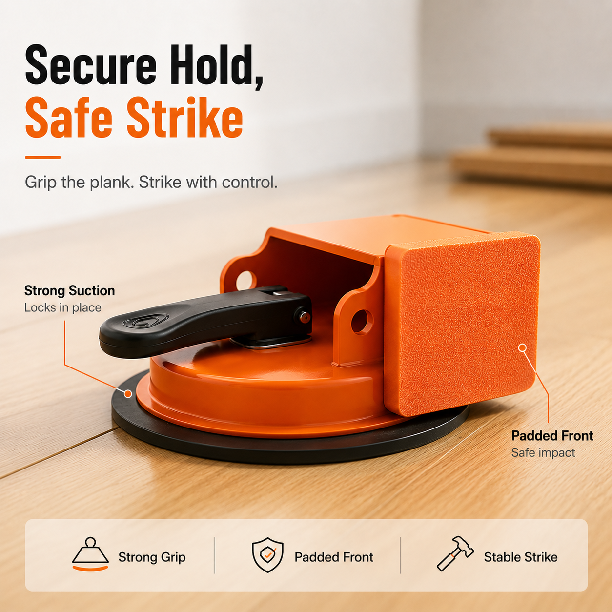 Fixaro® Floor Gap Fixer Tool with Vacuum Suction Cup