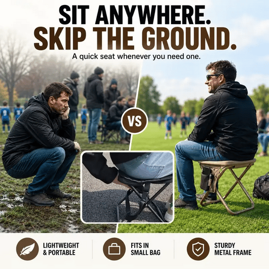 🔥 Outdoor Essential: Portable Folding Stool with Shoulder Strap