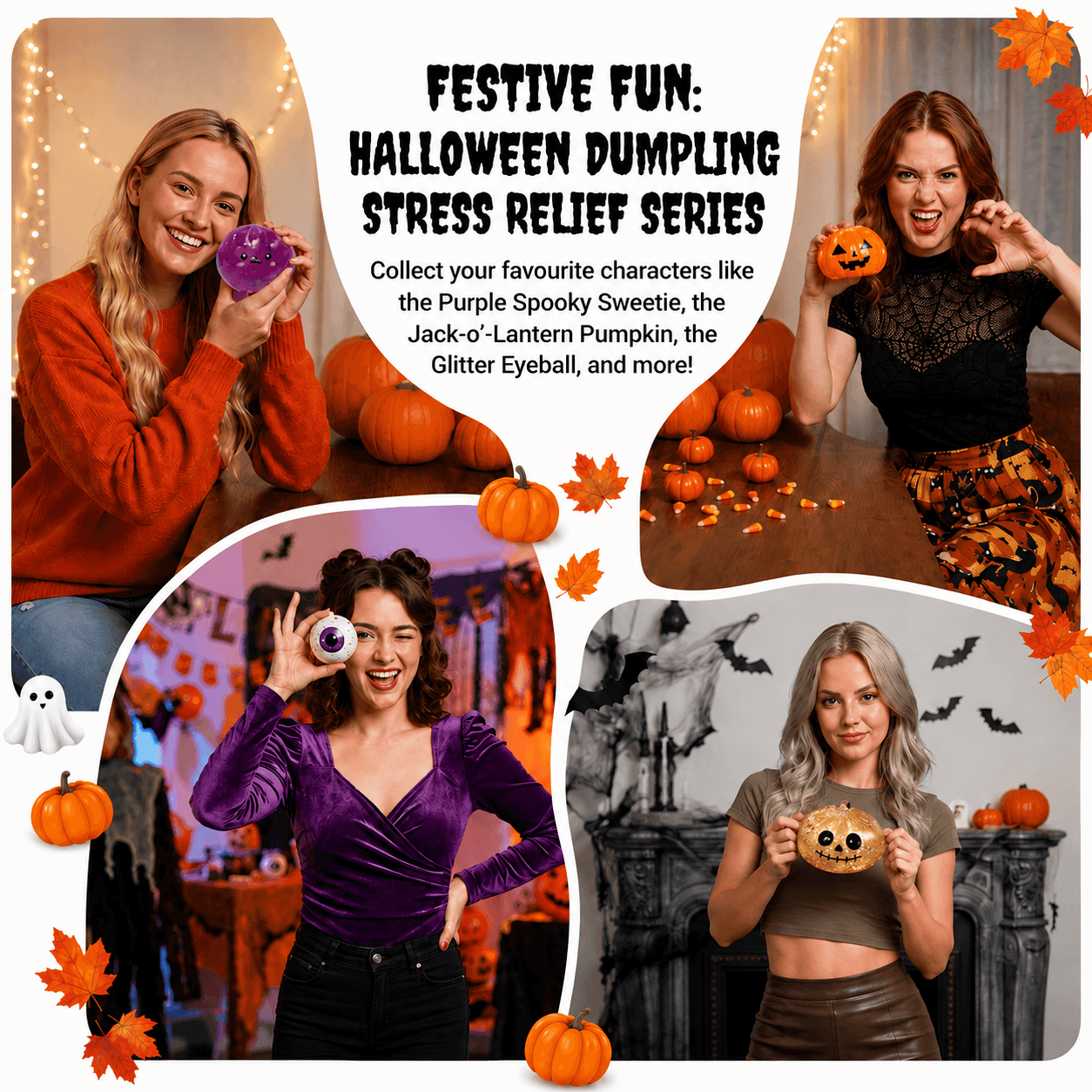 Halloween Mystery Dumpling Squishy Blind Box 🎃