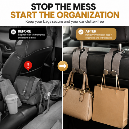 🔥 FINAL DAY — 40% OFF | 2-in-1 Car Headrest Hook