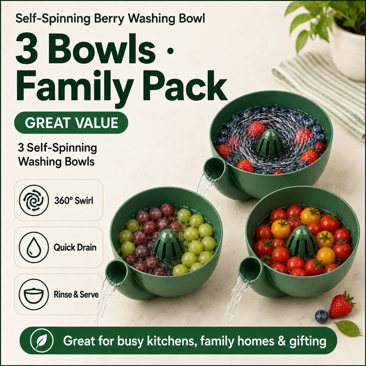 3 Bowls · Family Pack