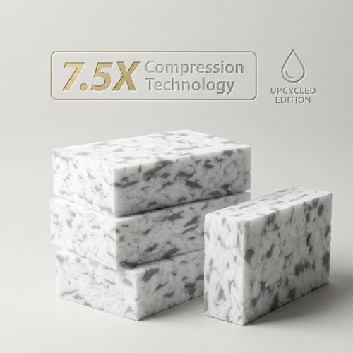 Shopoletcosh 7.5X High-Density Compressed Magic Sponge Eraser - Ultra-Durable Melamine Cleaning Foam, Multi-Surface Stain Remover for Kitchen, Bathroom & Home