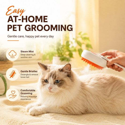 4-in-1  Rechargeable Pet Steam Brush