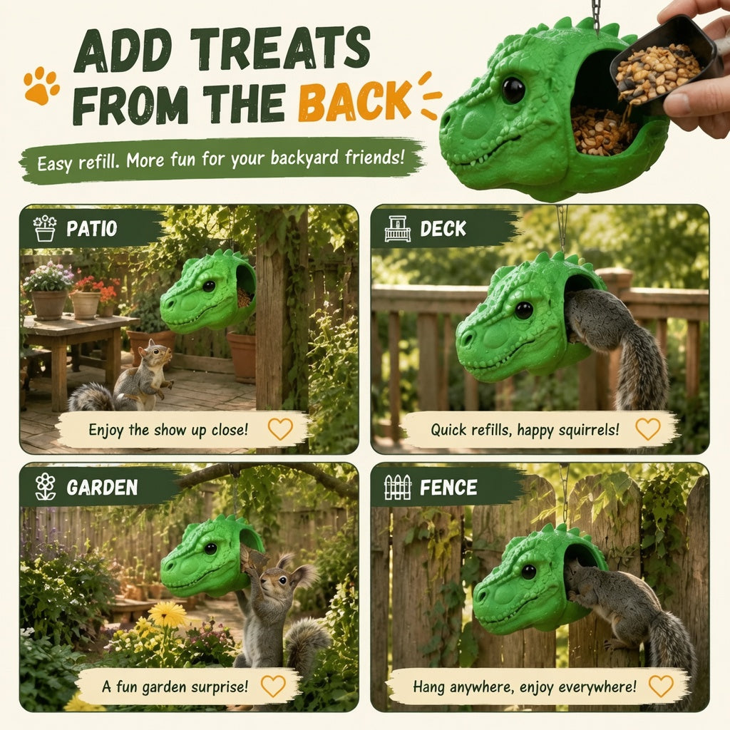 Dluvivo T-Rex Squirrel Feeder
