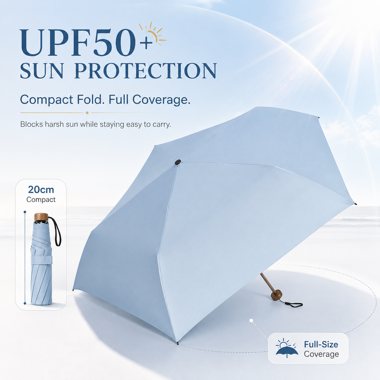 WYVCK®-Ultra-Light Umbrella 💦 👑 103g Compact Sun & Rain Protection for Everyday Carry