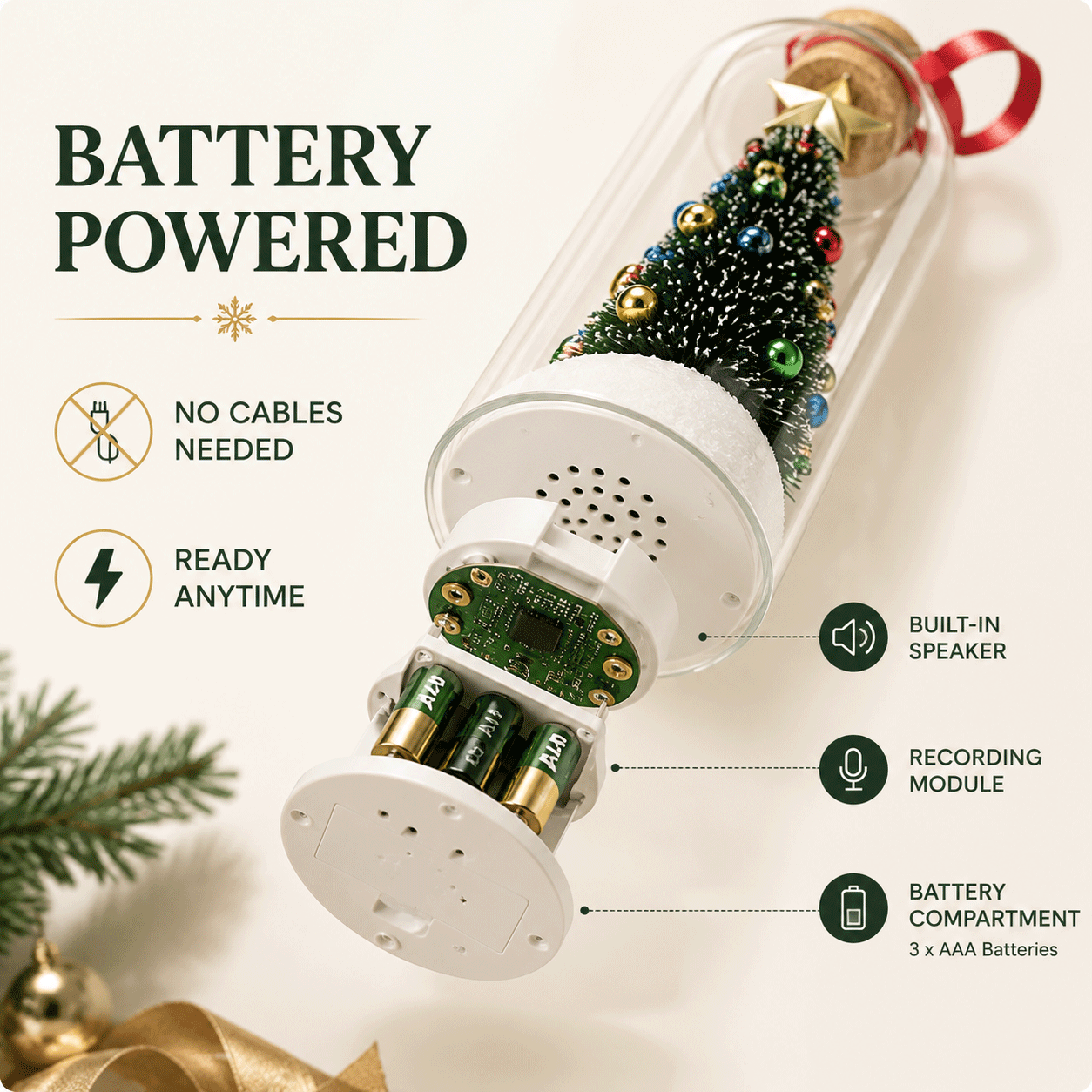 🎄 CHRISTMAS SPECIAL — 50% OFF Christmas Voice Keepsake Bottle