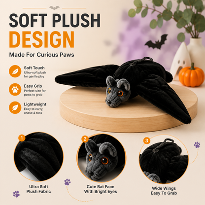 Dluvivo® Flapping Bat Pet Toy – Rechargeable Flapping & Chirping Cat Toy