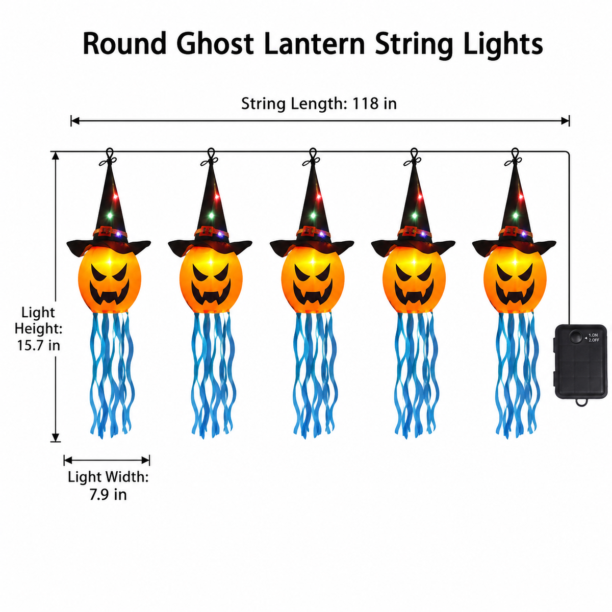 🔥 LAST CHANCE — 50% OFF-Halloween Hanging Ghost Lights 10 Glowing Ghosts for a Spooky
