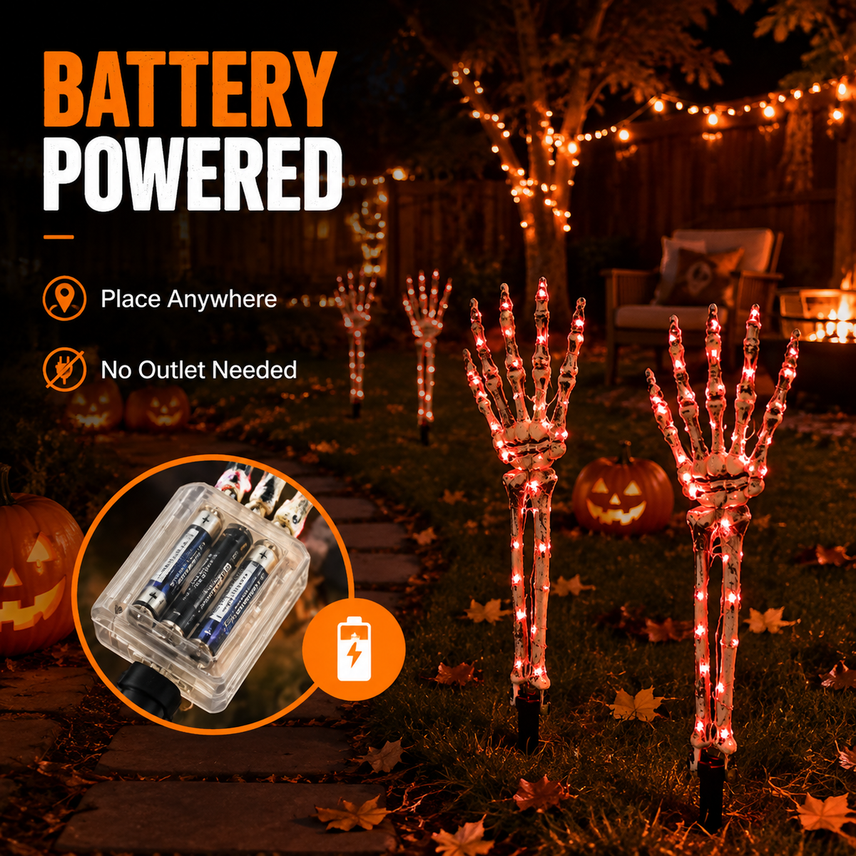 🔥 LAST CHANCE — 50% OFF Dluvivo® Light-Up Skeleton Hand Yard Stakes