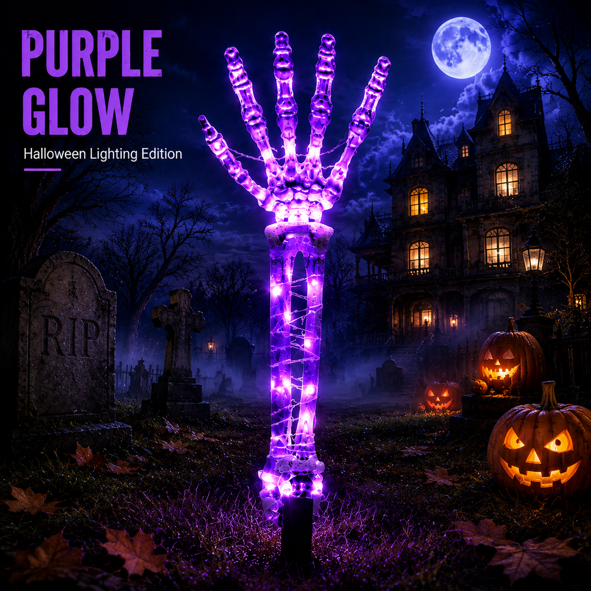 🔥 LAST CHANCE — 50% OFF Dluvivo® Light-Up Skeleton Hand Yard Stakes