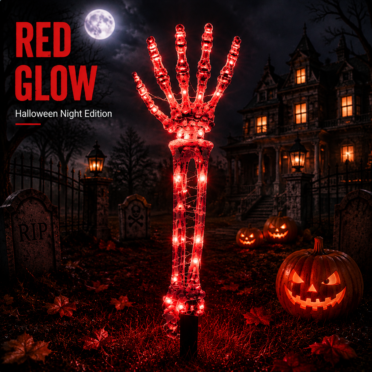 🔥 LAST CHANCE — 50% OFF Dluvivo® Light-Up Skeleton Hand Yard Stakes