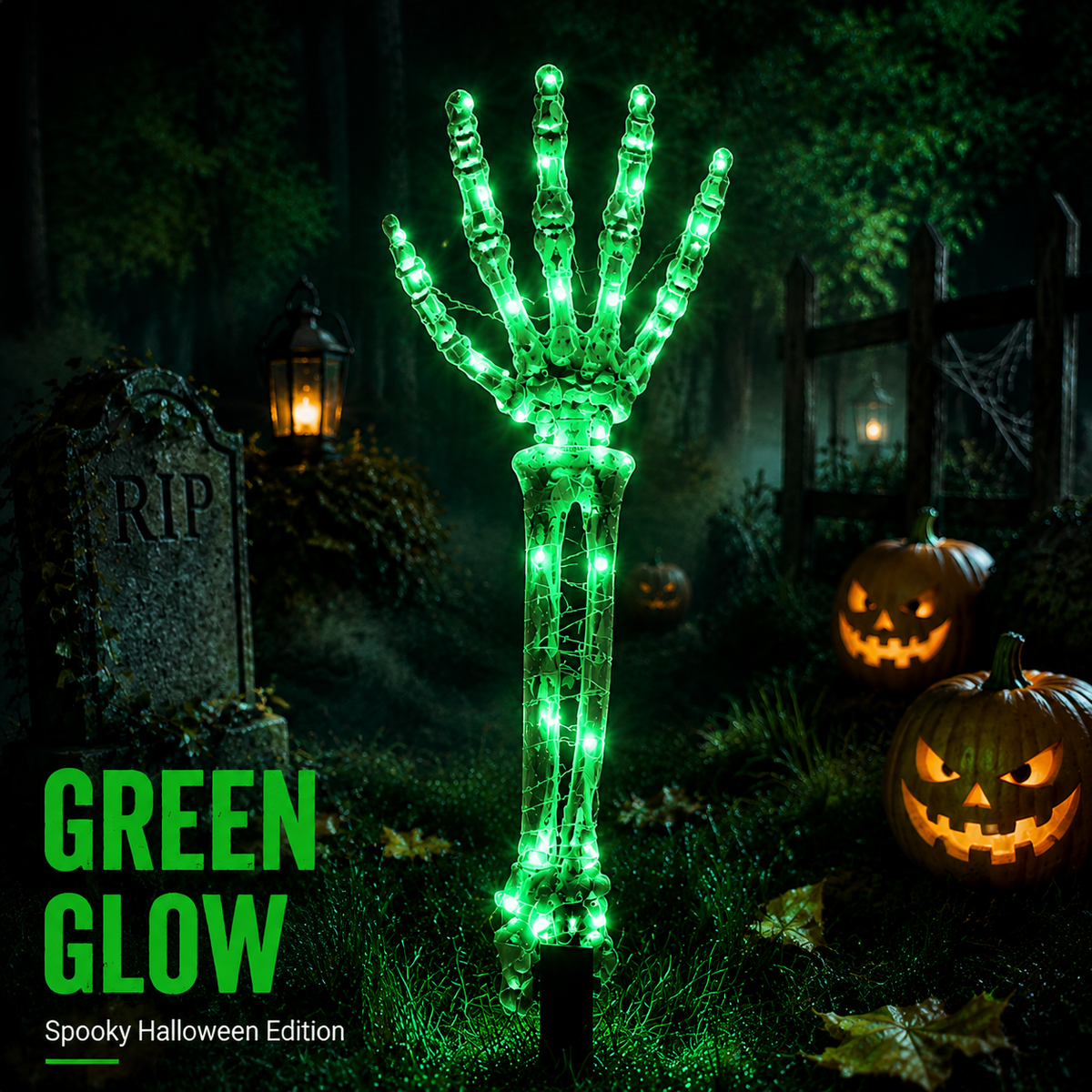 🔥 LAST CHANCE — 50% OFF Dluvivo® Light-Up Skeleton Hand Yard Stakes