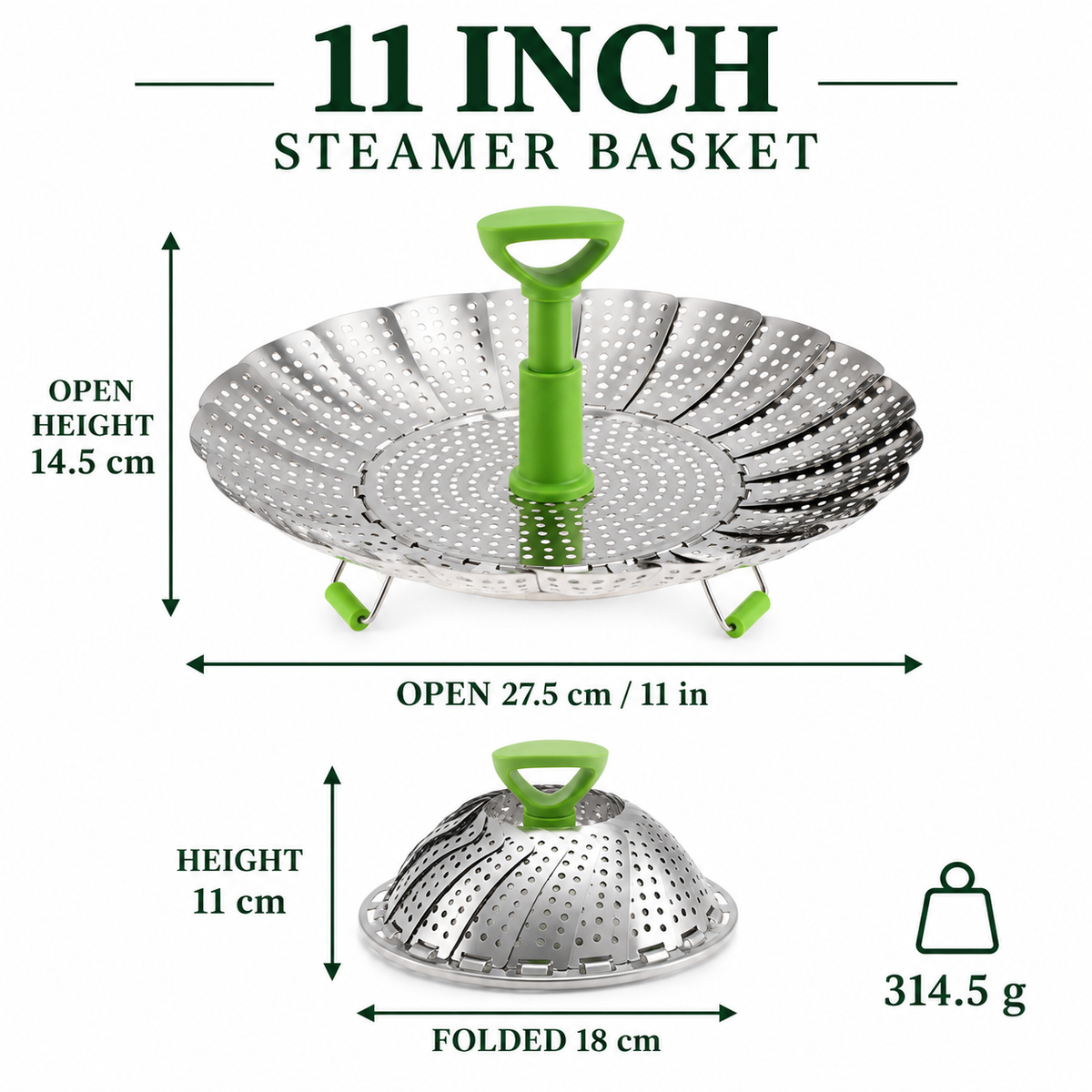 🔥Flash Deal 70% – Adjustable Stainless Steel Steamer Basket