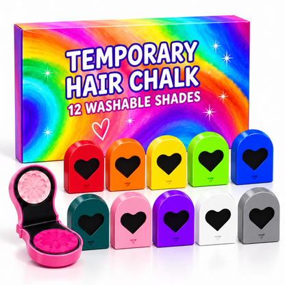 🌈FLASH 66% OFF – 12-Color Washable Hair Chalk