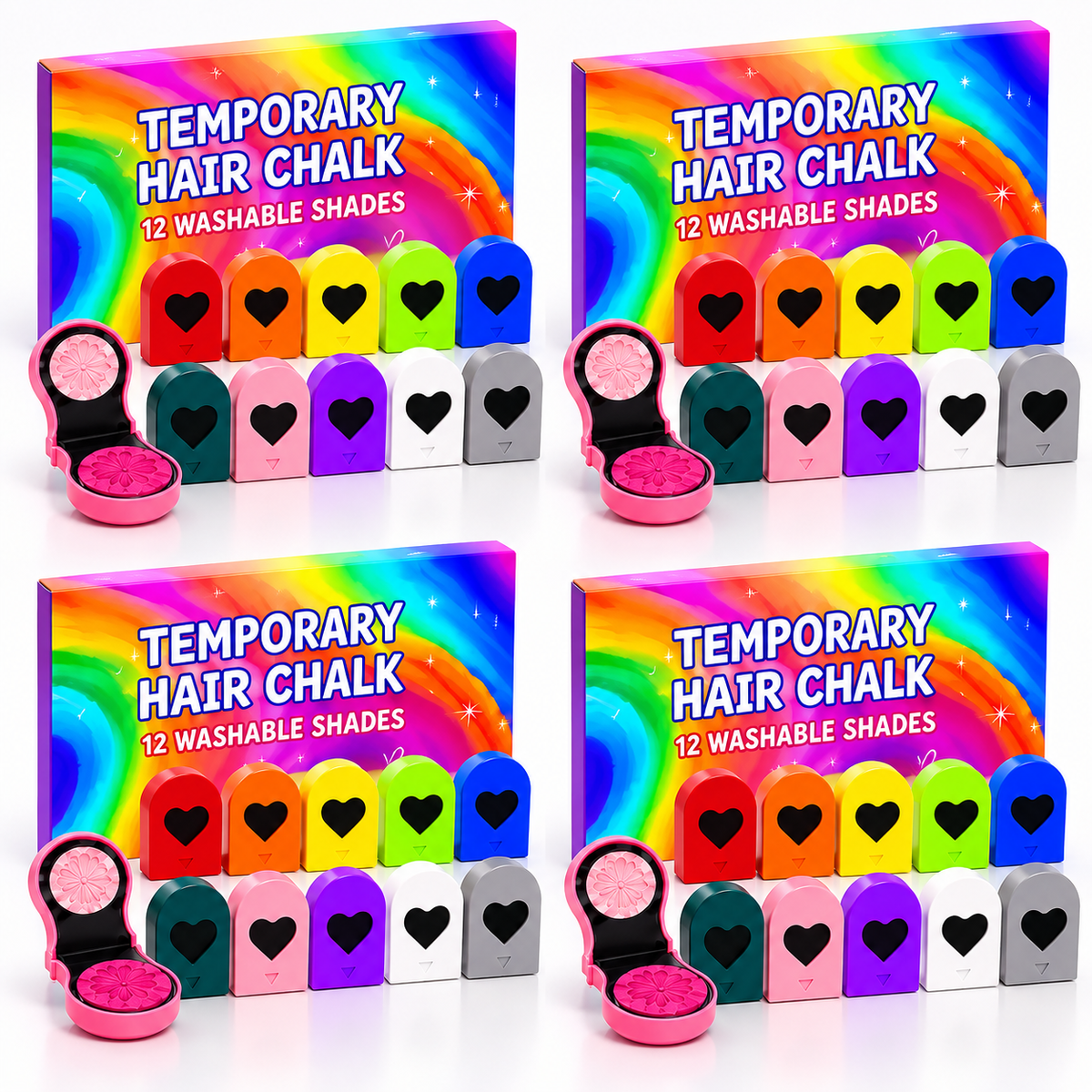 🌈FLASH 66% OFF – 12-Color Washable Hair Chalk