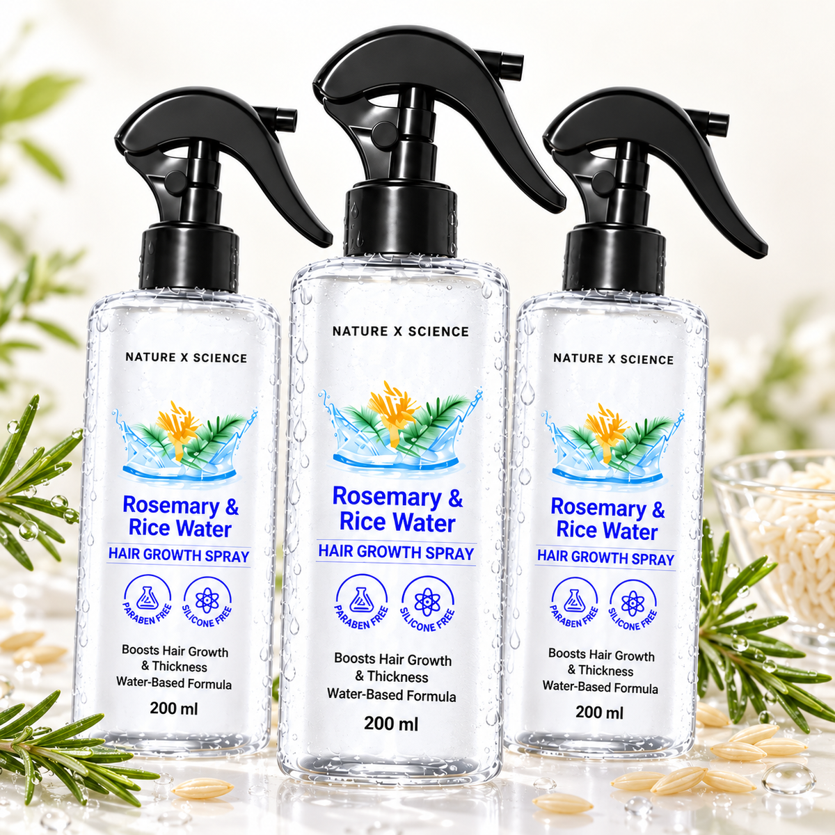 LIMITED-TIME 60% OFF – Refreshing Rosemary & Rice Water Hair & Scalp Spray