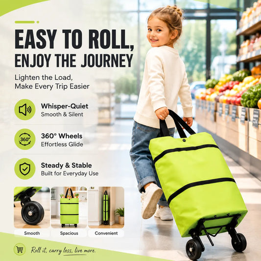 Dluvivo® Foldable Rolling Grocery Bag
