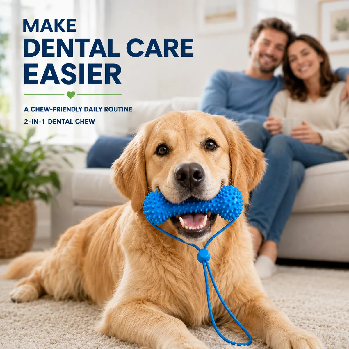 2-in-1 Dog Dental Cleaning Chew Toy