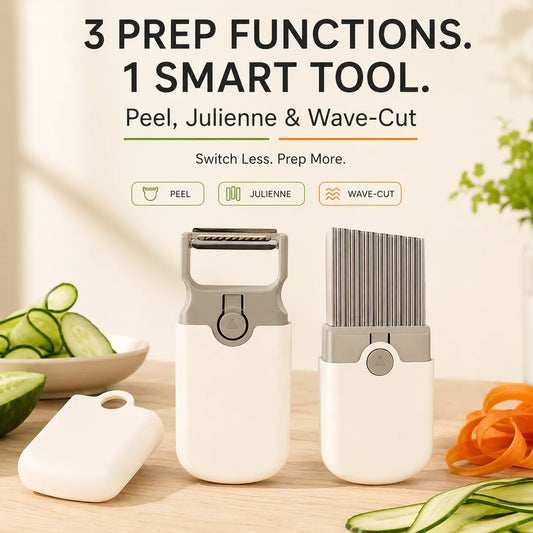 Dluvivo® PrepSwitch 3-in-1 Covered Vegetable Peeler