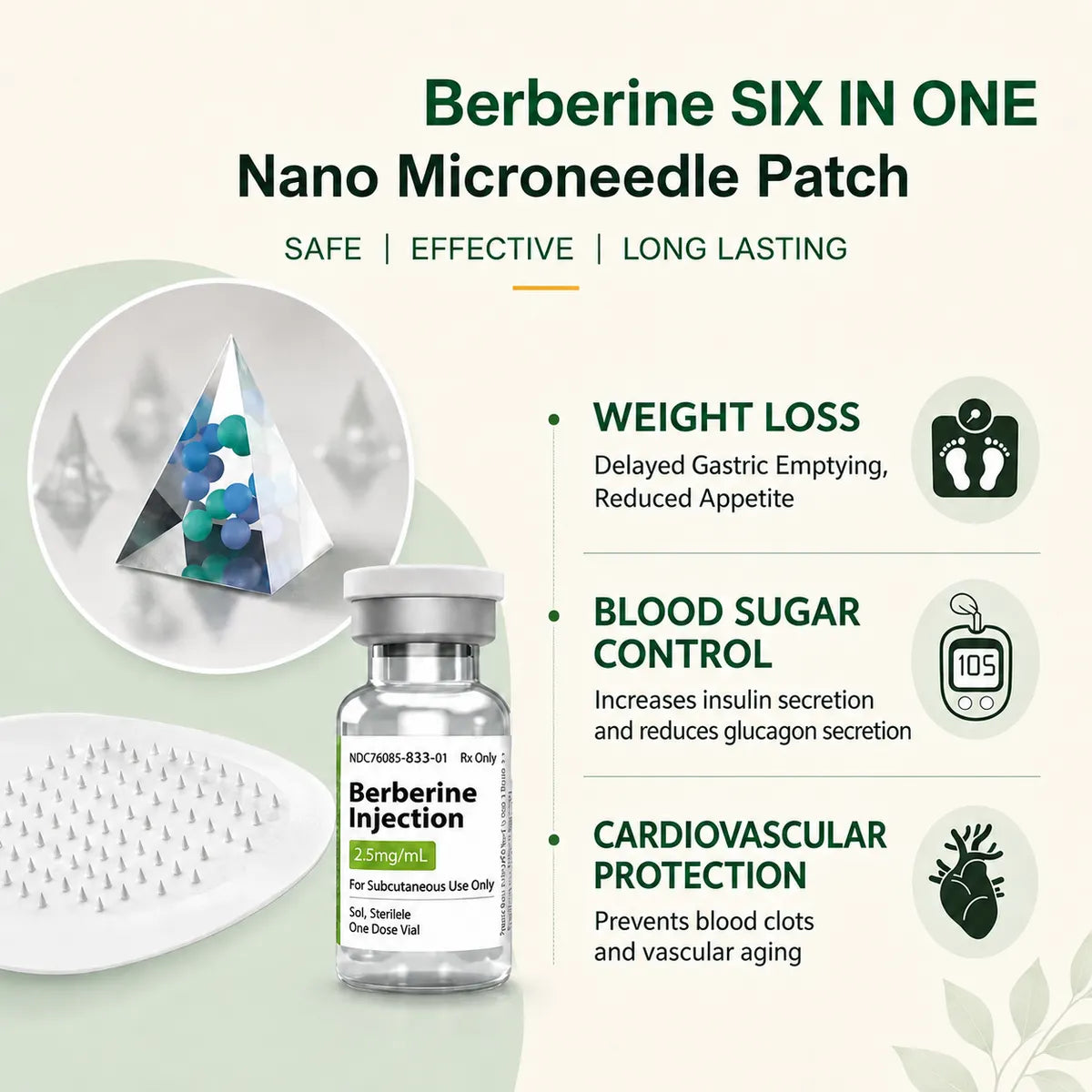 Dluvivo® Berberine 10-in-1 Nano Microneedle Wellness