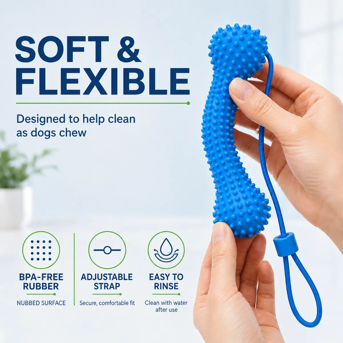 2-in-1 Dog Dental Cleaning Chew Toy