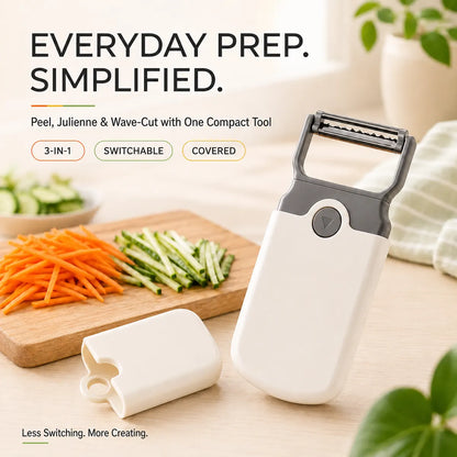 Dluvivo® PrepSwitch 3-in-1 Covered Vegetable Peeler