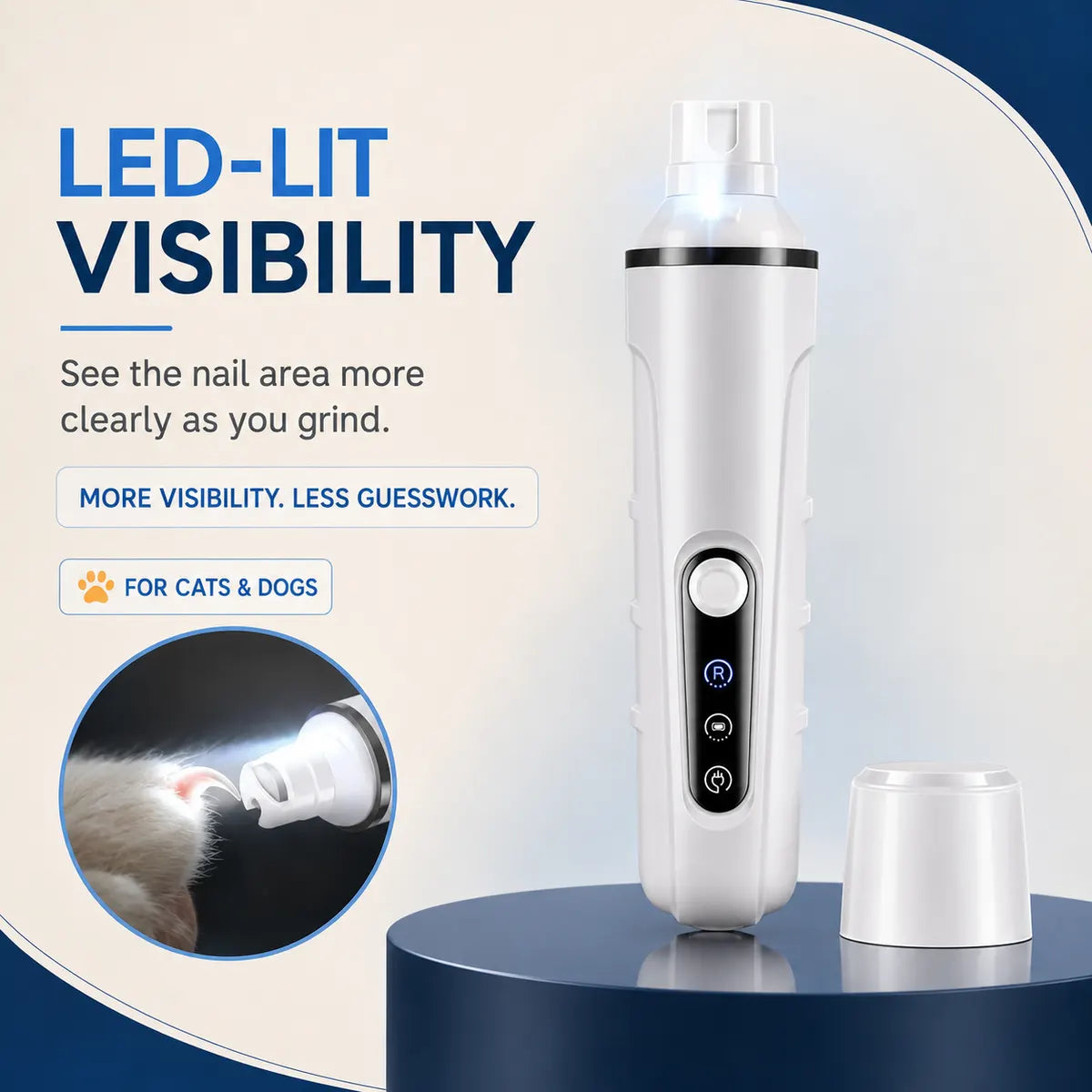 PET NAIL CARELED-Lit Low-NoiseNail Grinder