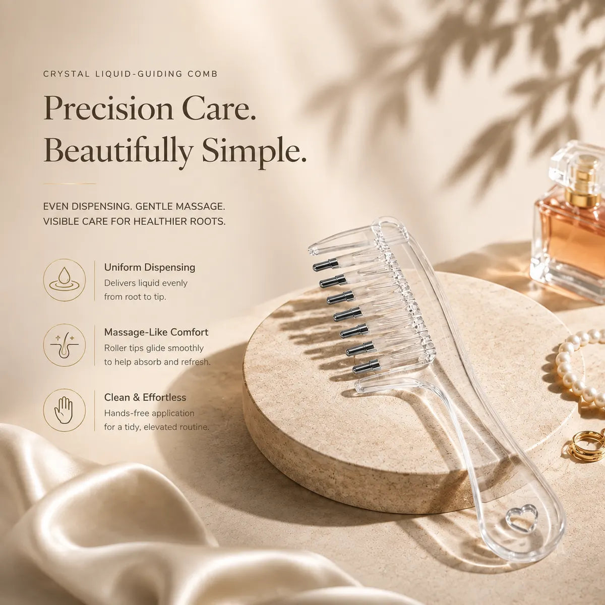 Dluvivo® Root Glow Applicator Scalp OilApplicator Roller Ball Comb