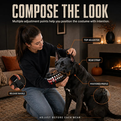 Dluvivo® Monster Muzzle Costume for Dogs Unleash the Halloween Look