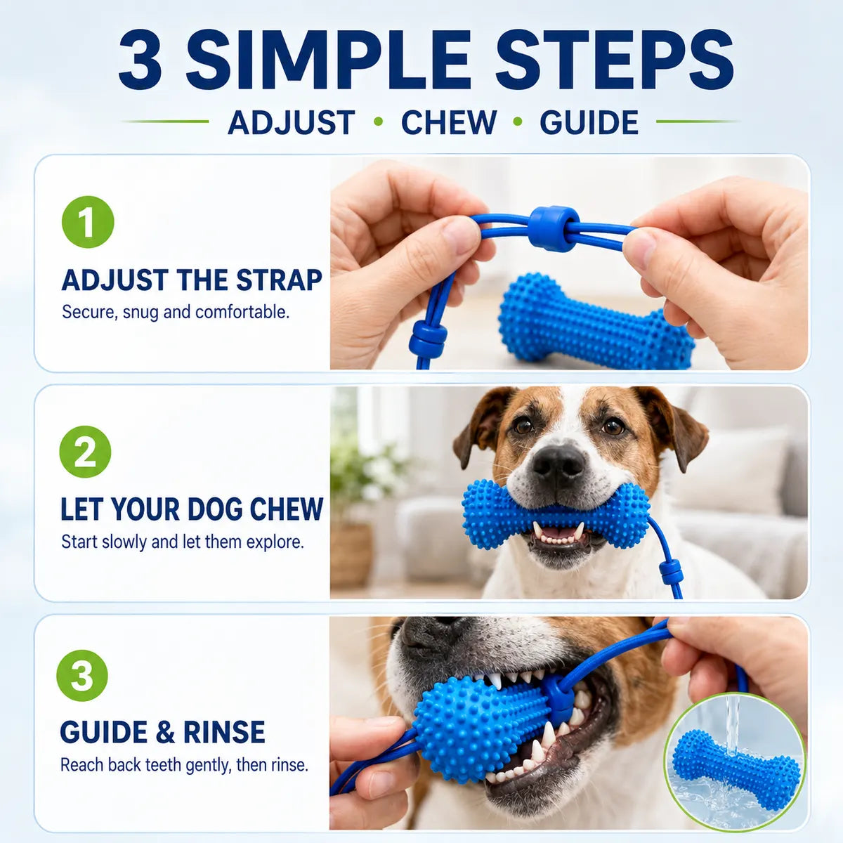 2-in-1 Dog Dental Cleaning Chew Toy