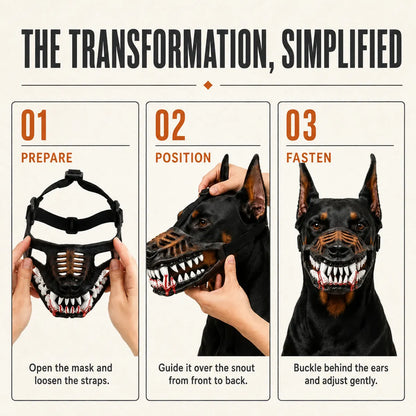 Dluvivo® Monster Muzzle Costume for Dogs Unleash the Halloween Look