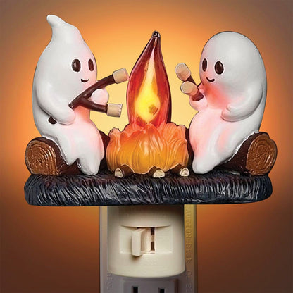 Halloween Ghost Campfire Flickering Nightlight（upsell）