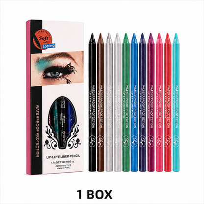 🔥 FINAL CHANCE — 64% OFF — 13-Color Waterproof Lip & Eye Liner Pencil Set