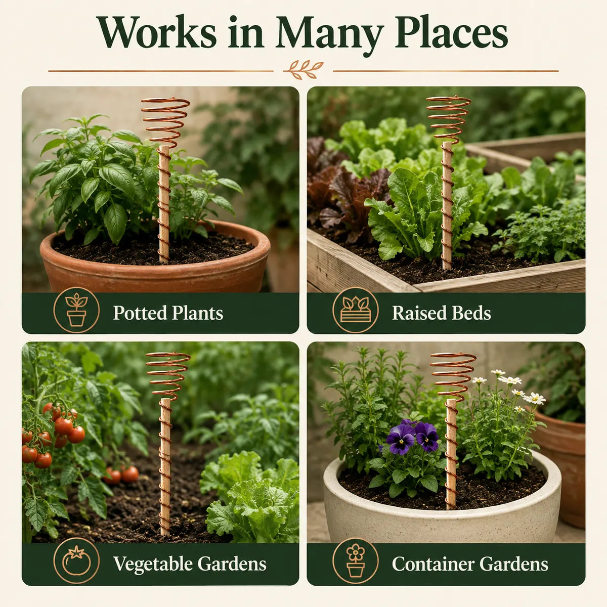 Copper Antenna Garden Stake（upsell）