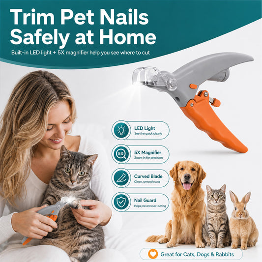 Dluvivo Pet Nail Clippers with LED Light