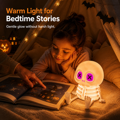 Dluvivo® Halloween 8-Color Skull Night Light