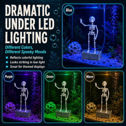 HJCICYH® 💀 🫧 Air-Driven Dancing Skeleton Aquarium Ornament