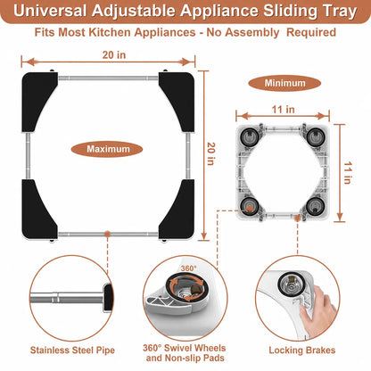 🔥 LAST DAY — 50% OFF | Adjustable Appliance Rolling Tray（upsell）