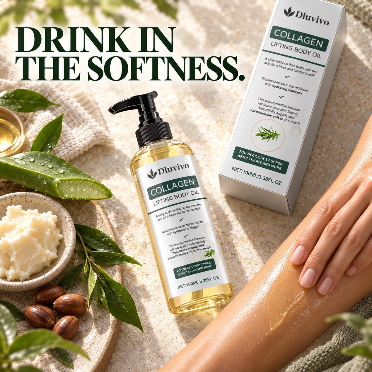 Dluvivo Collagen Firming Body Oil — Smoother, Nourished-Looking Skin