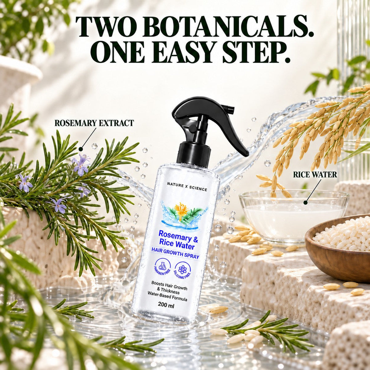 LIMITED-TIME 60% OFF – Refreshing Rosemary & Rice Water Hair & Scalp Spray