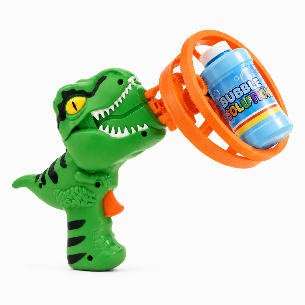 DinoSpin®-DINO BUBBLE GUN 💦 👑 Dinosaur Bubble Machine for Kids & Toddlers