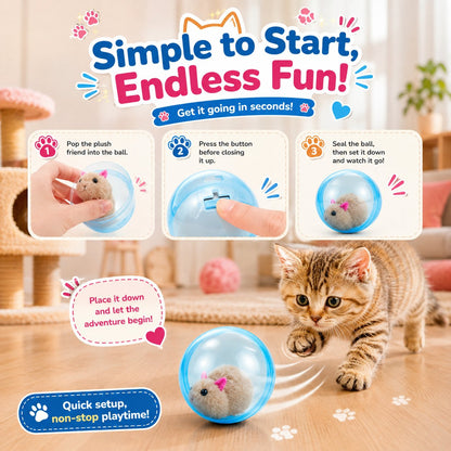 🔥 ENDING SOON — 70% OFF——SELF-ROLLING Cat Ball That Turns Bored CatsInto Play Mode
