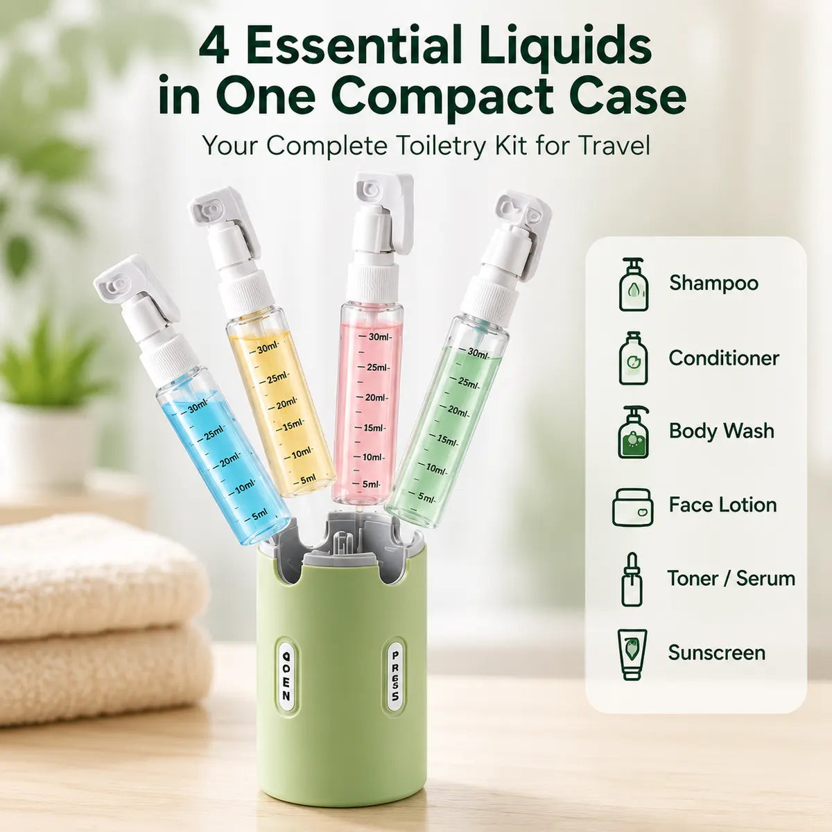 🔥 LAST DAY — 50% OFF | 4-in-1 Travel Liquid Dispenser（upsell）