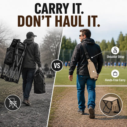 🔥 Outdoor Essential: Portable Folding Stool with Shoulder Strap