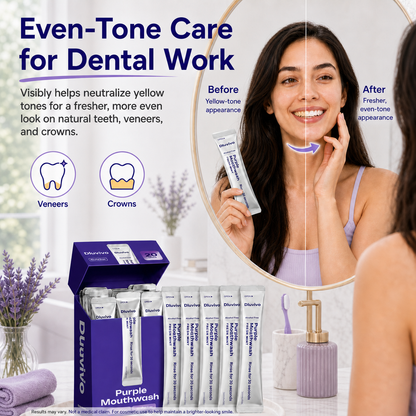 🔥 LAST CHANCE — UP TO 77% OFF — Dluvivo Purple Color-Correcting Mouthwash Sachets