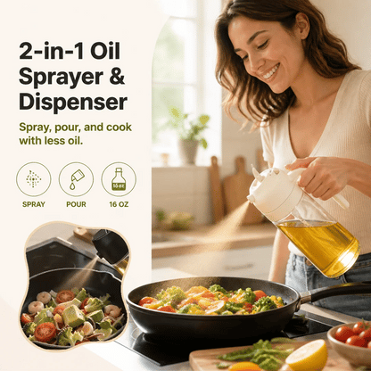 2-in-1 Glass Olive Oil Sprayer & Dispenser（upsell）