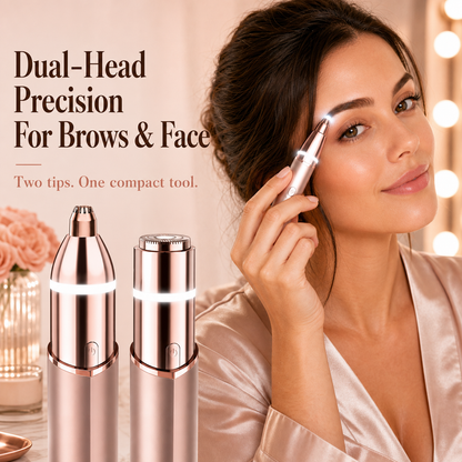 🔥 LAST DAY 50% OFF-Dual-Head Electric yebrow Trimmer Rechargeable Rose