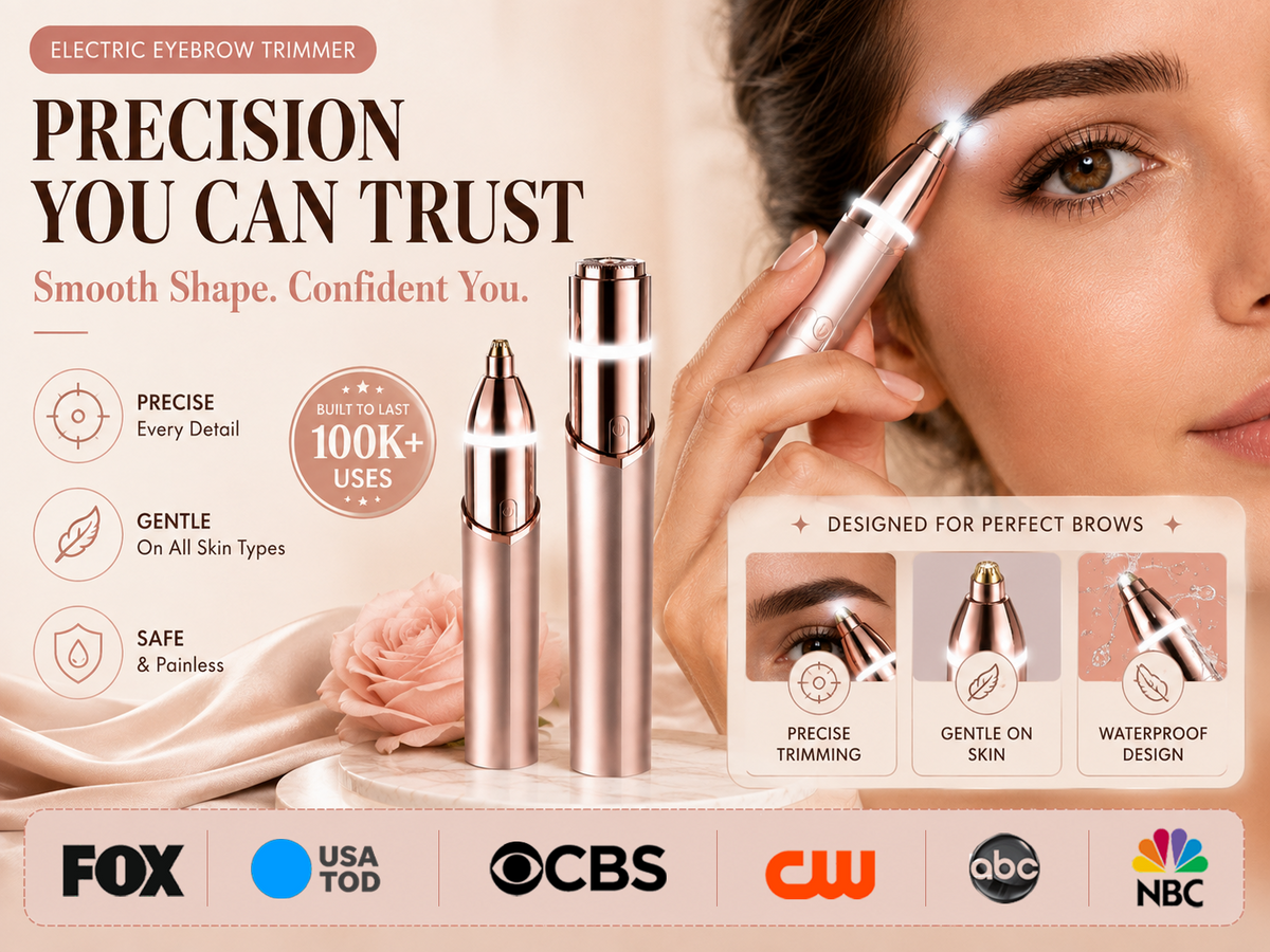 🔥 LAST DAY 50% OFF-Dual-Head Electric yebrow Trimmer Rechargeable Rose