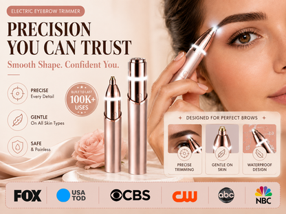 🔥 LAST DAY 50% OFF-Dual-Head Electric yebrow Trimmer Rechargeable Rose